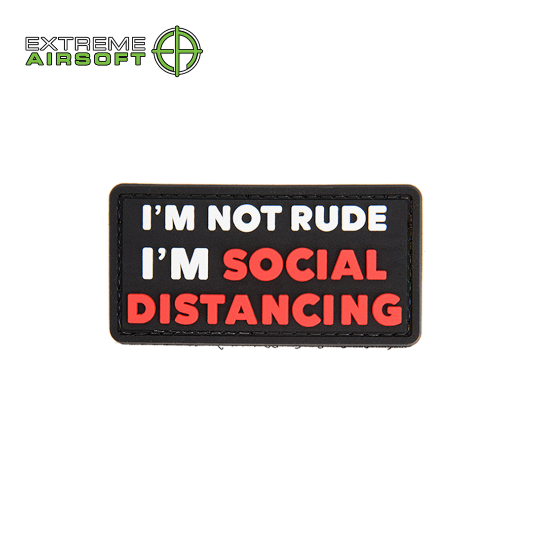 "I'm Not Rude I'm Social Distancing" PVC Morale Patch