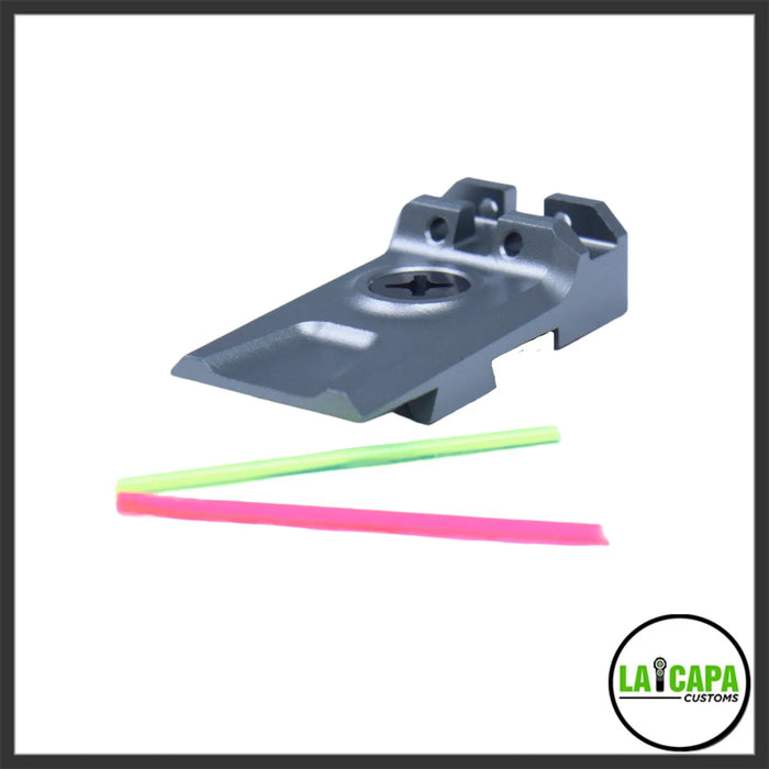 LA Capa Customs Lightweight 5.1 Fiber Optic Rear Sight for Hi Capa