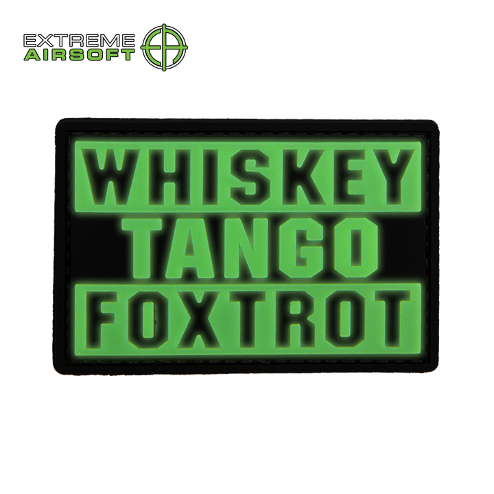 Whiskey Tango Foxtrot Glow-In-The-Dark PVC Patch