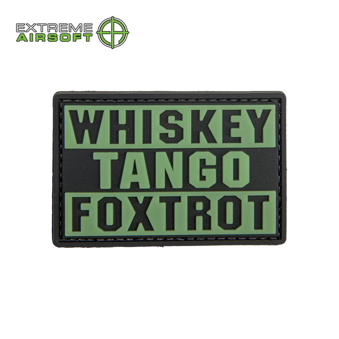 Whiskey Tango Foxtrot Glow-In-The-Dark PVC Patch