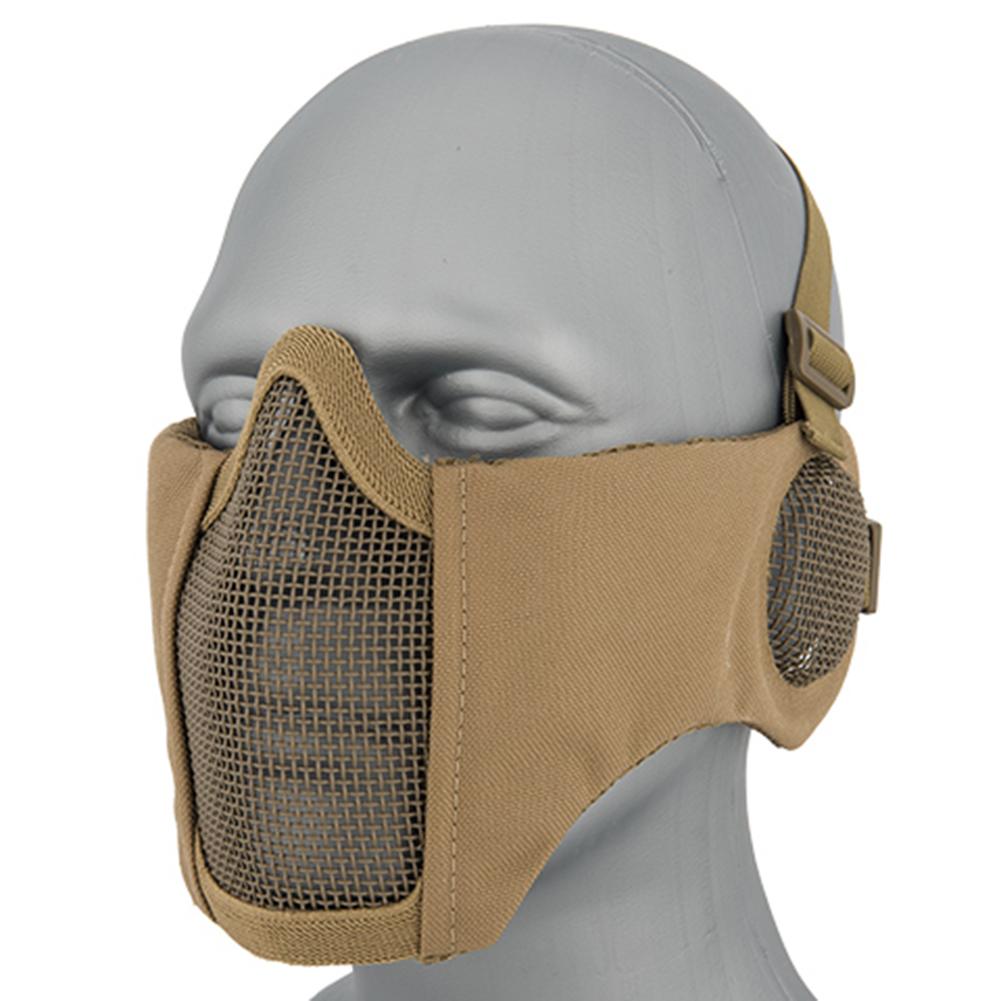 Valken Zulu Mesh Half Face Mask with Ear Protection (Color: Black)