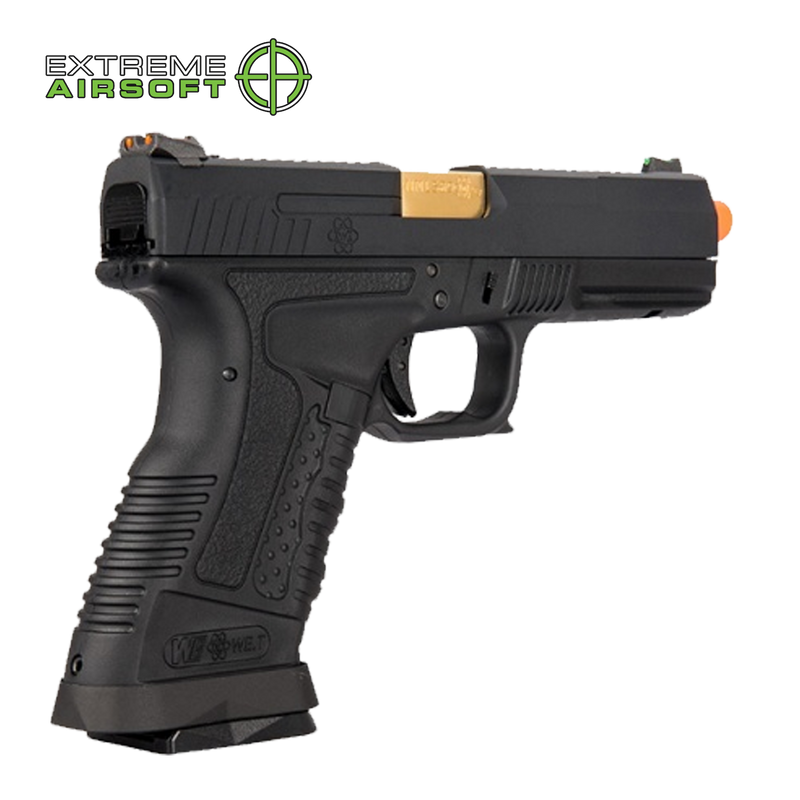 WE-Tech GP1799 T1 Gas Blowback Pistol (Color: Black / Gold Barrel)