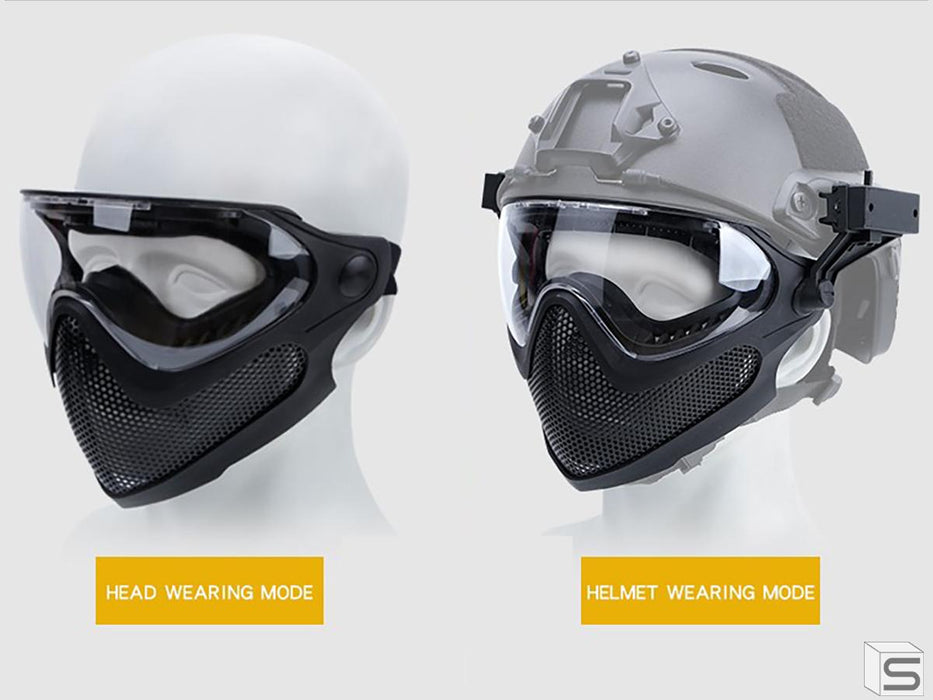 6mmProShop "Pilot" Face Mask w/ Steel Mesh Lower Face Protection