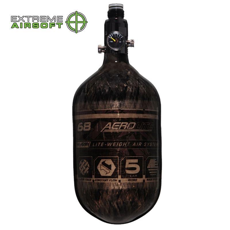 HK ARMY AeroLite Carbon Fiber HPA Paintball Tank - 68ci 4500psi - Standard Reg