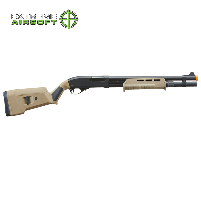 Golden Eagle Airsoft M870 MP M-LOK Style 3/6-Shot Pump Action Gas Shotgun - Tan