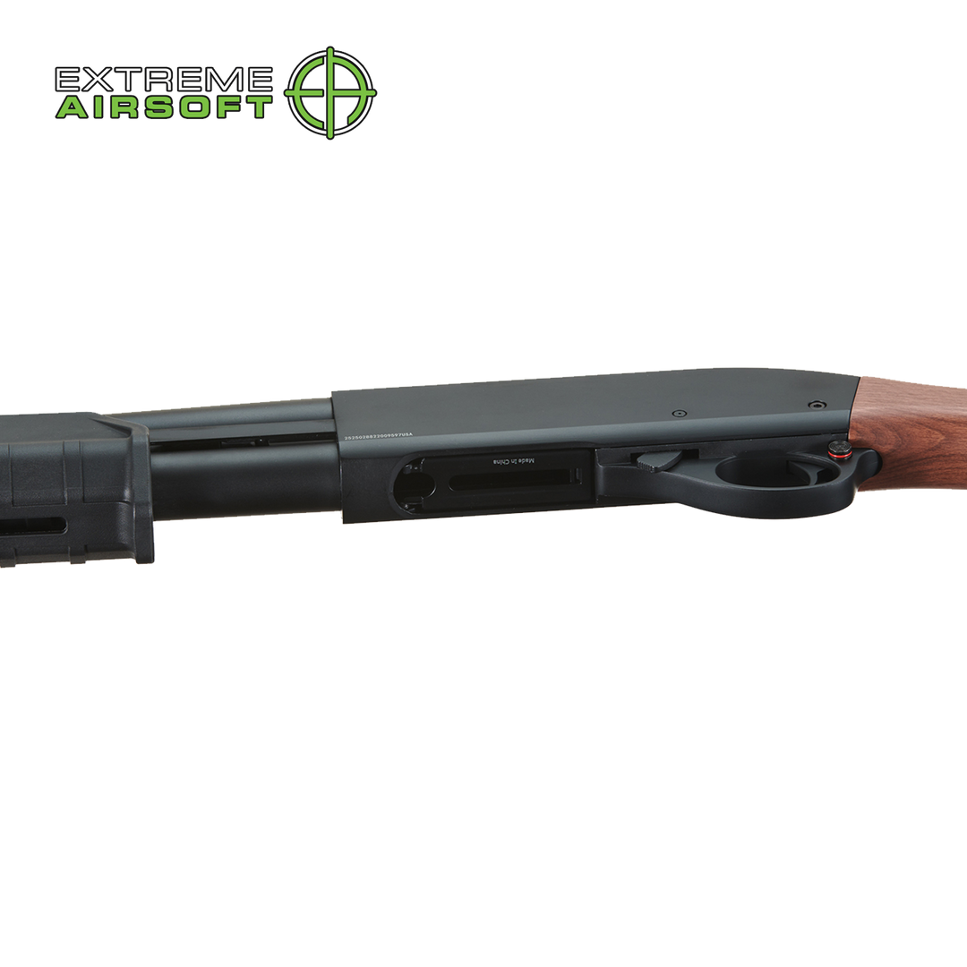 Golden Eagle Tactical M870 3/6-Shot Pump Action Gas Airsoft Shotgun [Sawed-Off] - WOOD