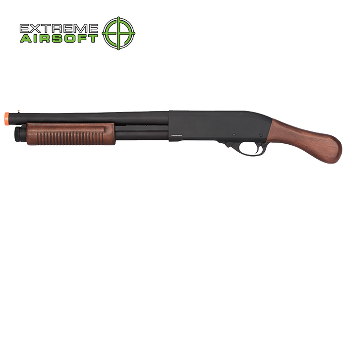 Golden Eagle M870 3/6-Shot Pump Action Gas Airsoft Shotgun [Sawed-Off] (WOOD)